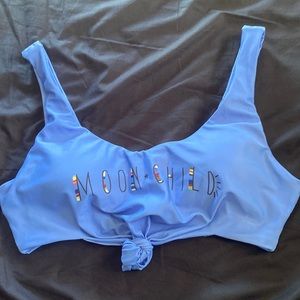 *Moon Child Blue Bikini Top Sz Small w/ pads
